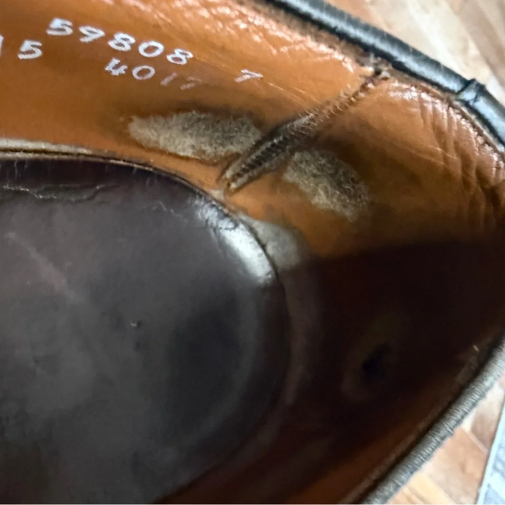 Allen Edmonds Black Leather Cap-Toe Oxfords - Picture 10 of 11